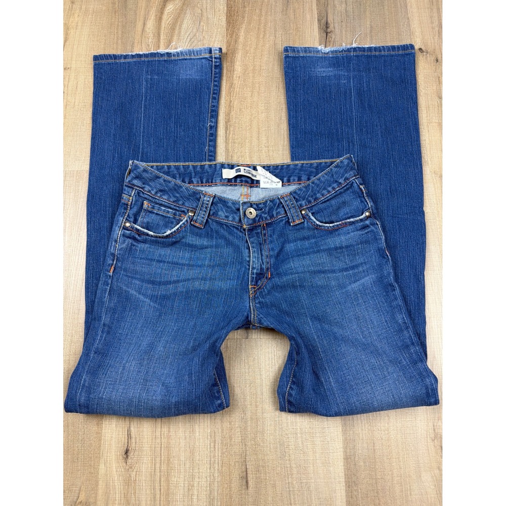 Vintage Y2K Gap Curvy Low Rise Jeans Blue Flare Denim 315229-00-1 Size 8 Reg - Picture 1 of 8